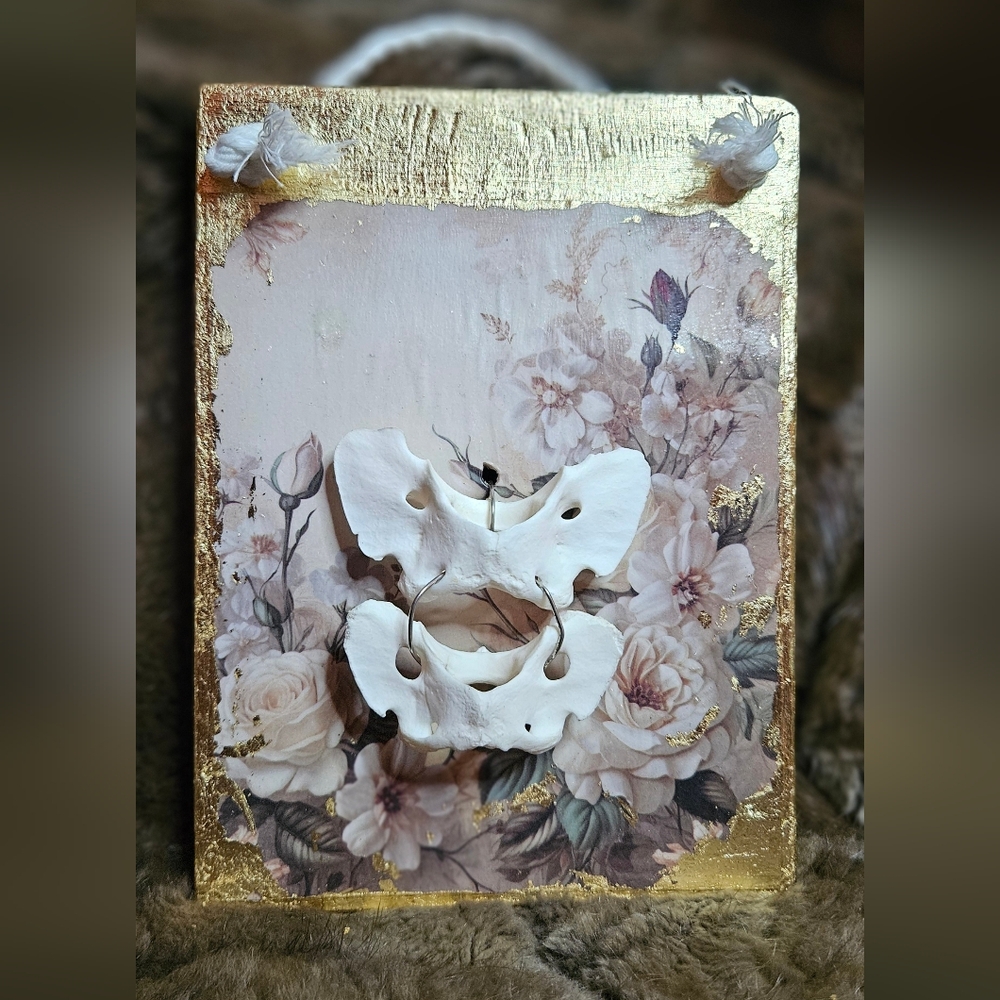 Floral Art with Bone Accents